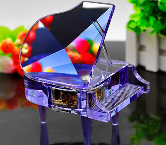 水晶钢琴可定制印图印LOGO